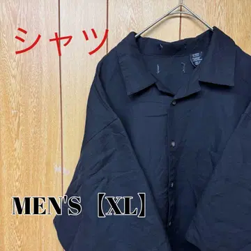 TS102 [ US 수입 ] 반팔 셔츠 [ 남성용 XL 상당 ] 블랙