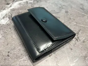 만소 더블 호윈 피세형 지갑 블랙