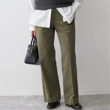 스픽 앤 스팬 루즈핏 치노 스트레이트 팬츠 카키 빔즈 디키즈