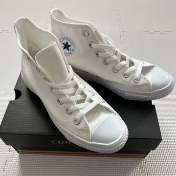 컨버스 올스타 하이컷 신발 스니커즈 신발 화이트 23