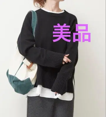 스픽 앤 스팬 울 캐시미어 크루넥 니트