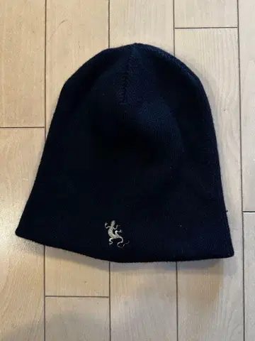 애니에스b 블랙 울 니트 모자 로고 자수