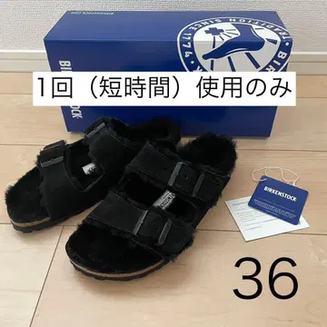 [새상품급] 버켄스탁 애리조나 36 퍼 블랙 샌들