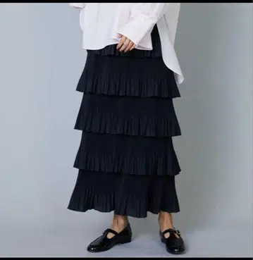 미사용 1er Arrondissement 밀푀유 플리츠 스커트 38