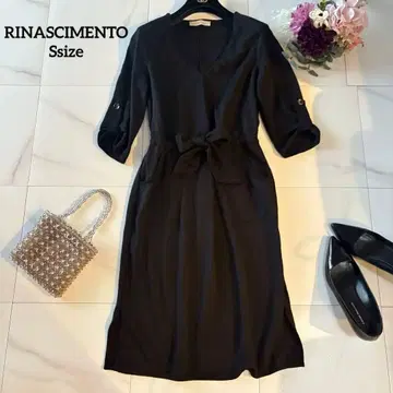 새상품급 리나시멘토 컷 원피스 블랙 S 7부 소매
