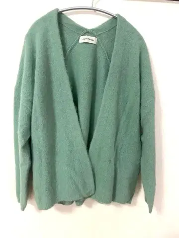 LILLY LYNQUE 폭스 혼방 가디건 민트 그린