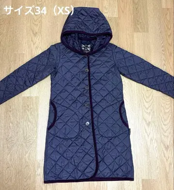 [ LAVENHAM ] 퀼팅 코트 퍼플 34