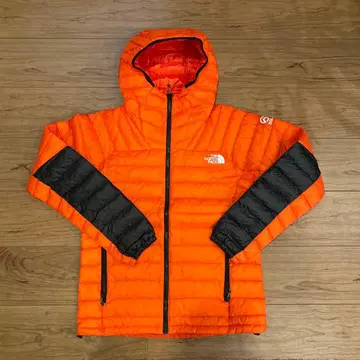 새상품급 THE NORTH FACE 다운 자켓 오렌지/블랙 S