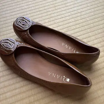 Diana 브라운 플랫슈즈 24cm