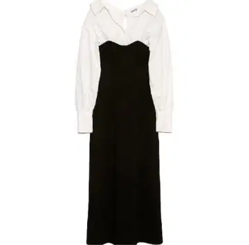 스나이델 오버 셔츠 도킹 니트 원피스