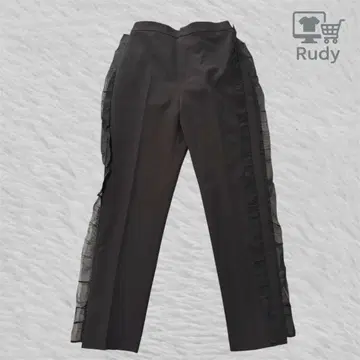 Chesty 사이드 프릴 팬츠 블랙 여성용 한국 오피스