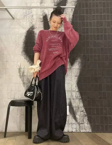 아치 MIX 로고 니트 풀오버 JEANASIS