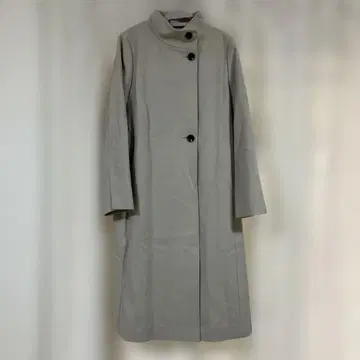 [ 새상품 ] 로트레아몽 울 100% 스탠드 카라 롱 코트 그레이지