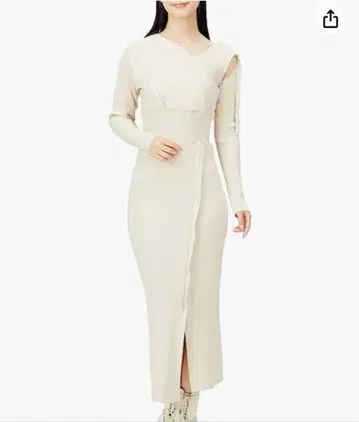 현품 한정 스나이델 슬릿 니트 롱 원피스 스타일업