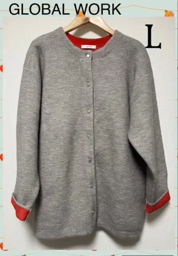 GLOBAL WORK * 바이컬러 니트 블루종