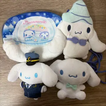 산리오 시나모롤 시나몬 차장 마스코트 봉제 인형 파우치