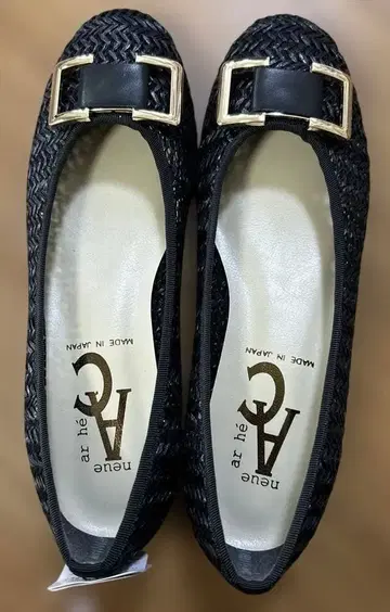 AC 펌프스 라피아 스퀘어 버클 로우힐 경량 굴곡 3e