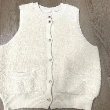 아이보리 니트 베스트 사이즈 38