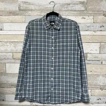 THE NORTH FACE 체크 무늬 긴팔 셔츠 L