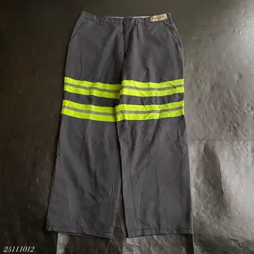 US 구제 의류 CiNTAS 리플렉터 워크 팬츠 그레이