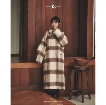 플랩 포켓 스탠드 카라 롱 코트 [ moi tytto ]