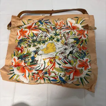 꽃무늬 토트백 베이지