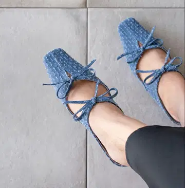 sonoca님 콜라보 스퀘어토 더블 리본 뮬 24.0cm