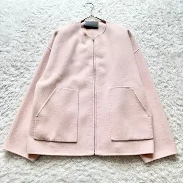 uncrave 라이트 리버 코트 숏 핑크 울 집업 2