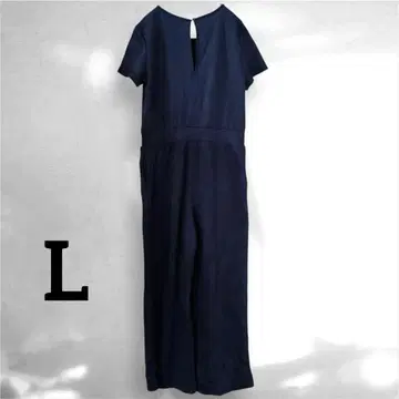 새상품급 올인원 [L] 네이비 백 오픈 팬츠 반팔