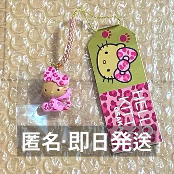 [ 오사카 한정판 ] 선탠 갸루 키티 레오파드 무늬 매듭 스트랩