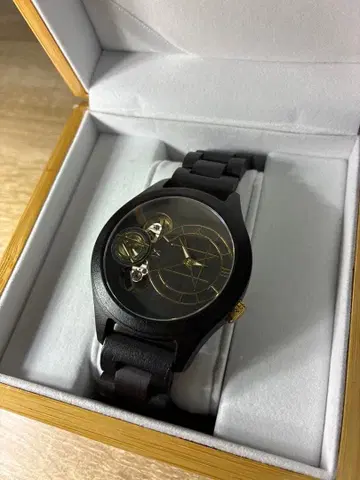 NOZ 운석 블랙 더블 무브먼트 손목시계