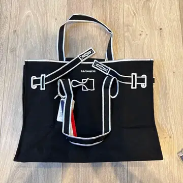 LACOSTE 블랙 토트백