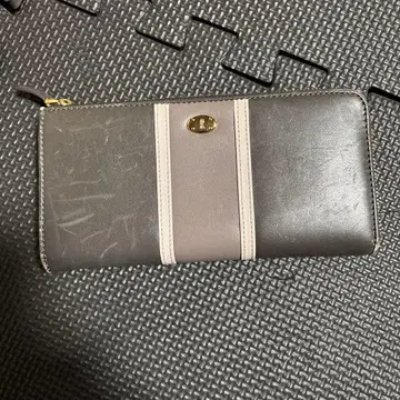 그레이 스트라이프 장지갑