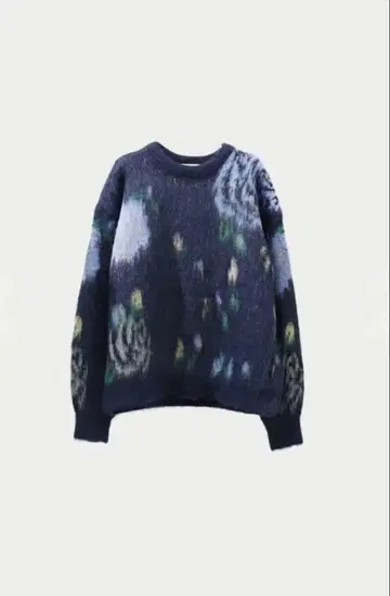 machatt 마차트 샤기 니트 풀오버 네이비