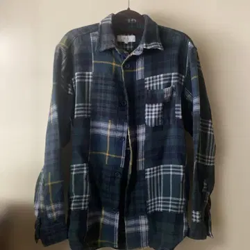 B:MING by BEAMS 체크 무늬 플란넬 셔츠 그린 S 사이즈