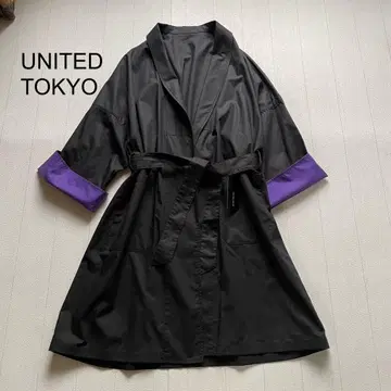 택 포함 새상품 UNITED TOKYO 바이컬러 하오리 셔츠 코트 F