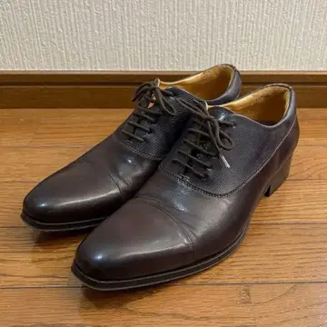 오로비안코 가죽 신발 다크 브라운 사이즈 41 25.5cm