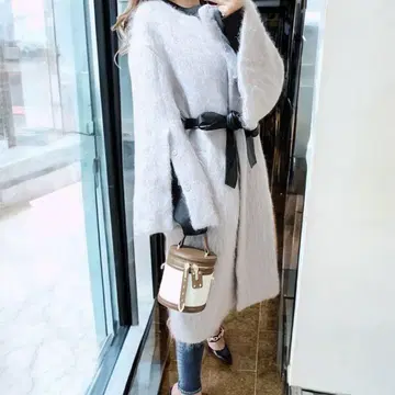 새상품급 베이세츠 B7 모헤어 혼방 컬러리스 코트 저널 스탠다드 kbf