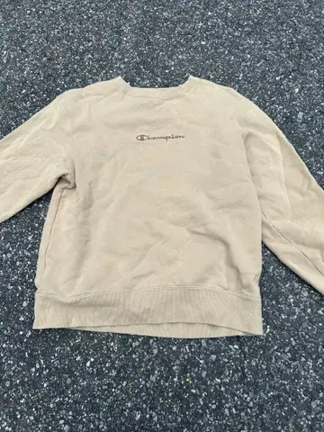 Champion 베이지 맨투맨 M