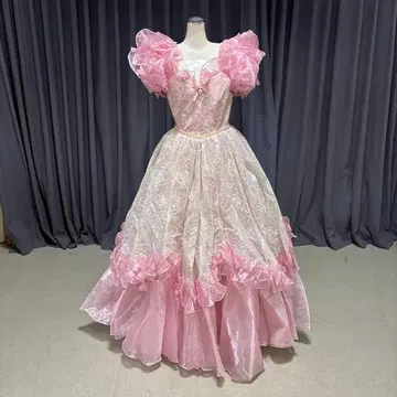 컬러 드레스 중고 핑크 스팽글