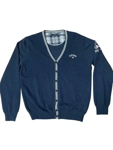 캘러웨이 네이비 V넥 스웨터 가디건