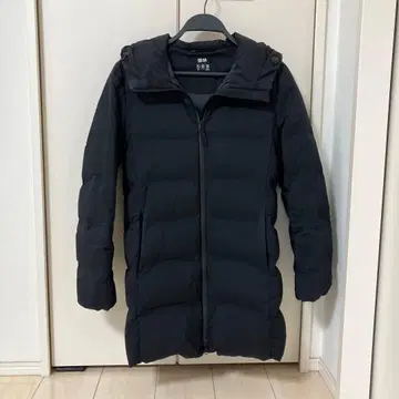 UNIQLO 심리스 다운 숏코트 S 네이비