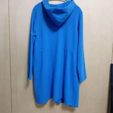 후드 부착 파랑 롱 기장 후드티