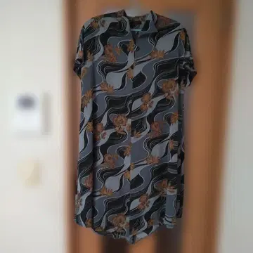 플로럴 패턴 반팔 원피스