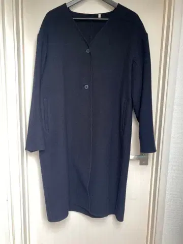 [ 새상품급 ] 무인양품 코트 네이비 컬러 L 사이즈