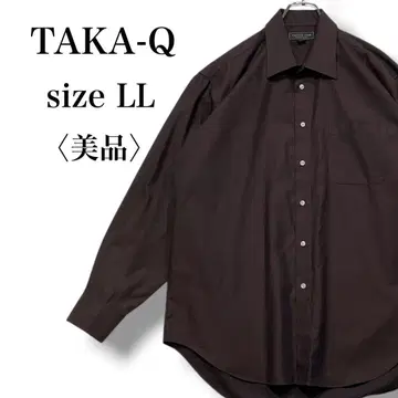 새상품급 타카큐 오픈 카라 드레스 셔츠 빅 사이즈 긴팔 셔츠 LL