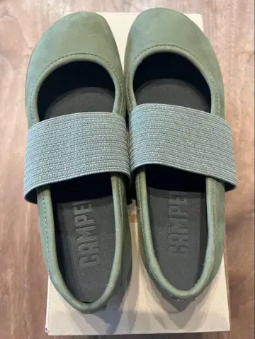 CAMPER 라이트니나 그린 플랫슈즈 22.5