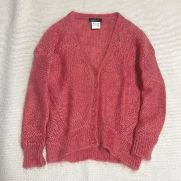 새상품급 스터링 루어 모헤어 니트 가디건 V넥 복슬복슬 로우 게이지