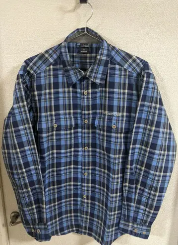 몽벨 체크 셔츠 블루 사이즈 M