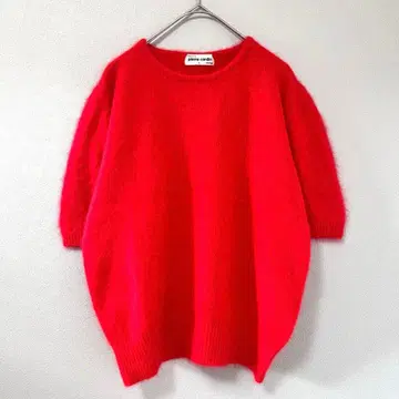 pierre cardin 크루넥 반팔 니트 라이트 레드 L 무지